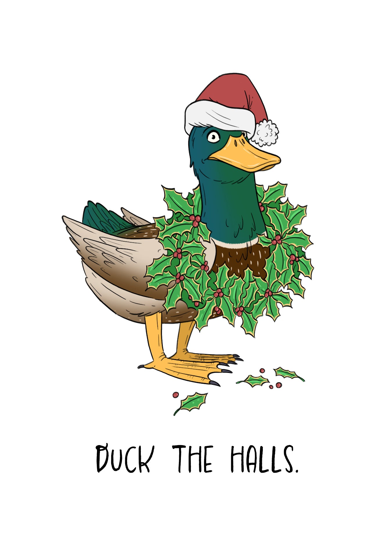 Funny Duck Christmas Card