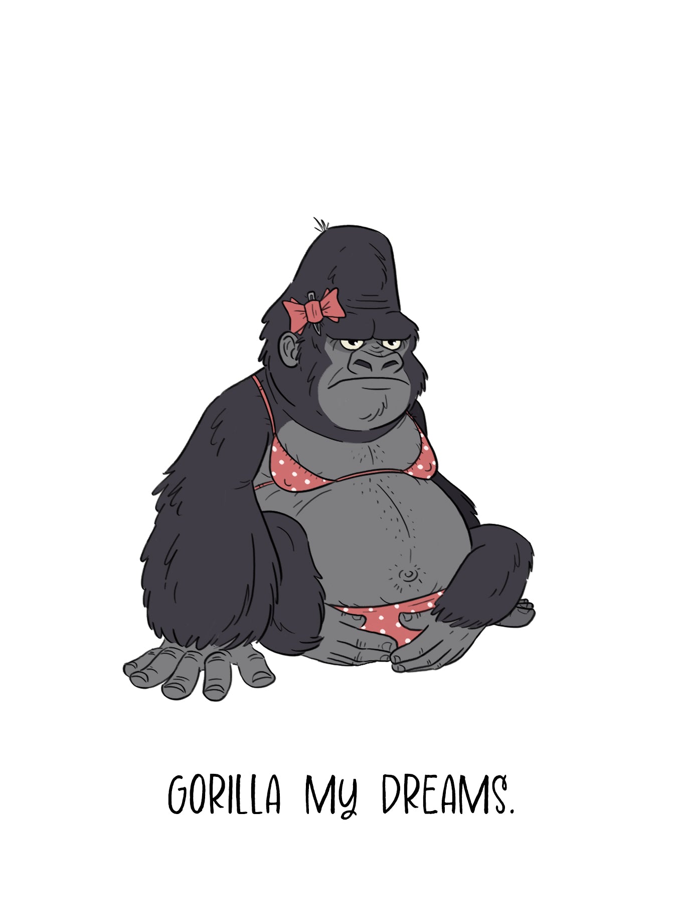 Funny Gorilla Romance Greeting Card