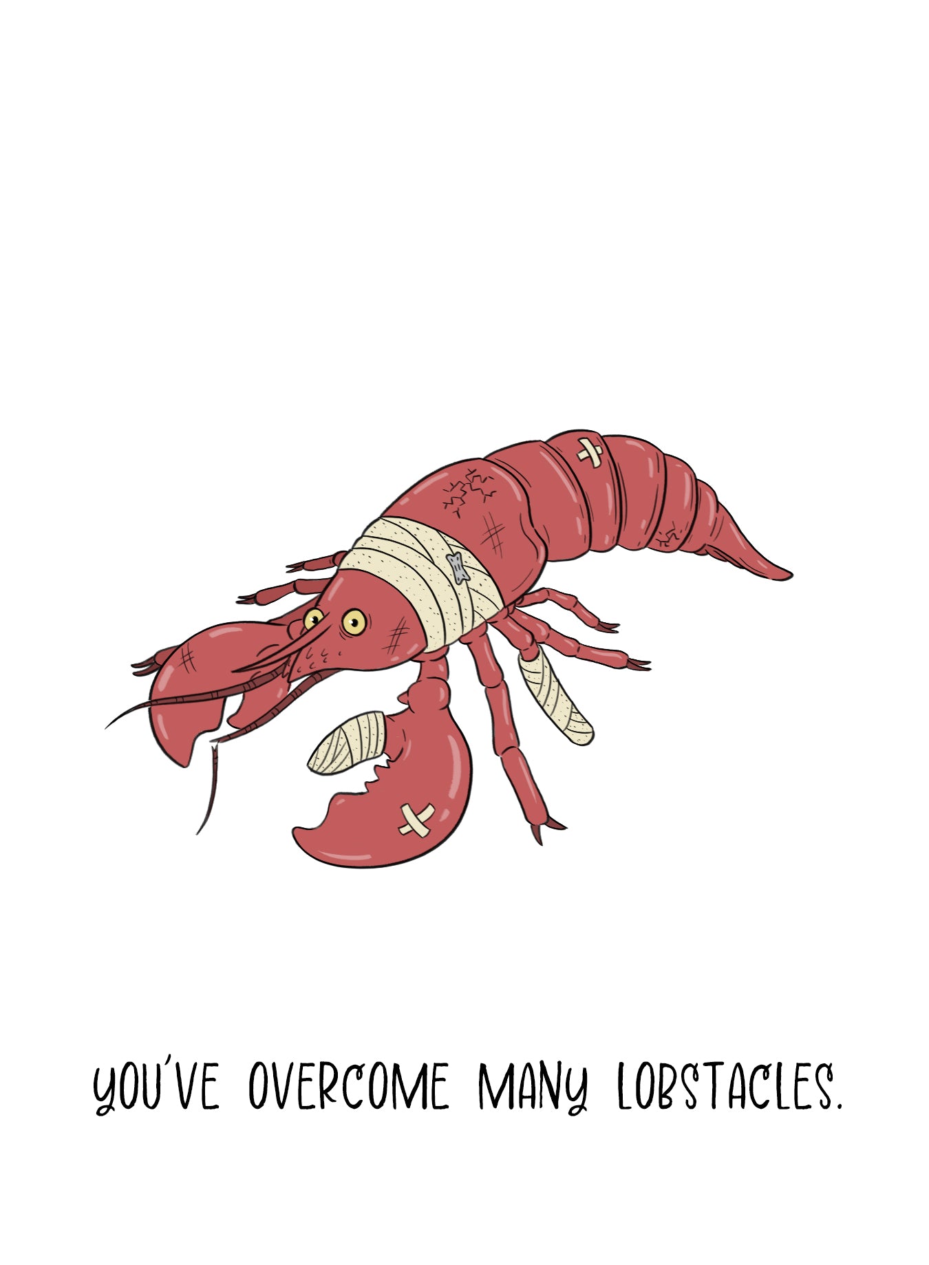 Funny Lobster Get-Well-Soon/Sympathy Greeting Card