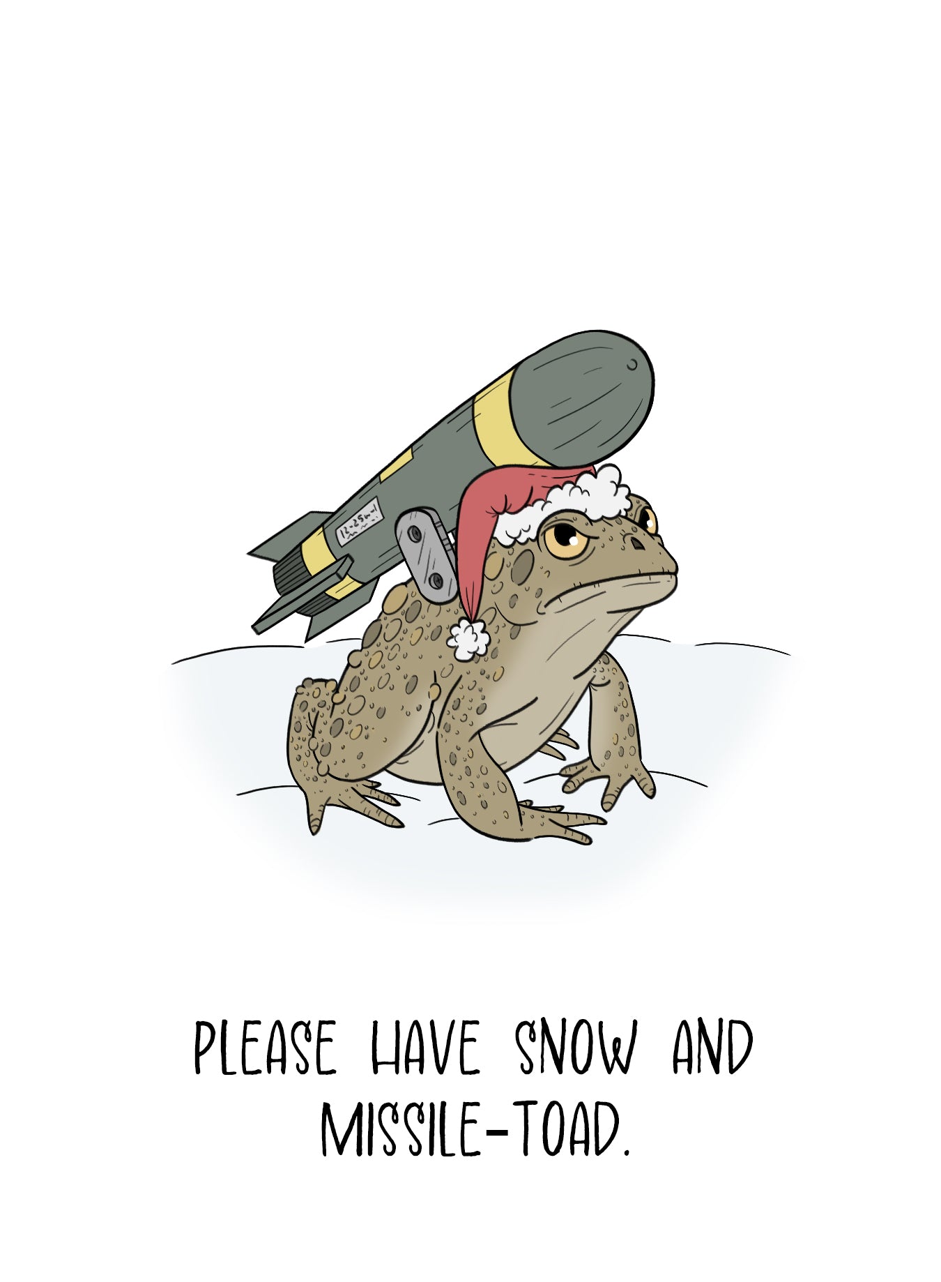 Funny Toad Christmas Greeting Card