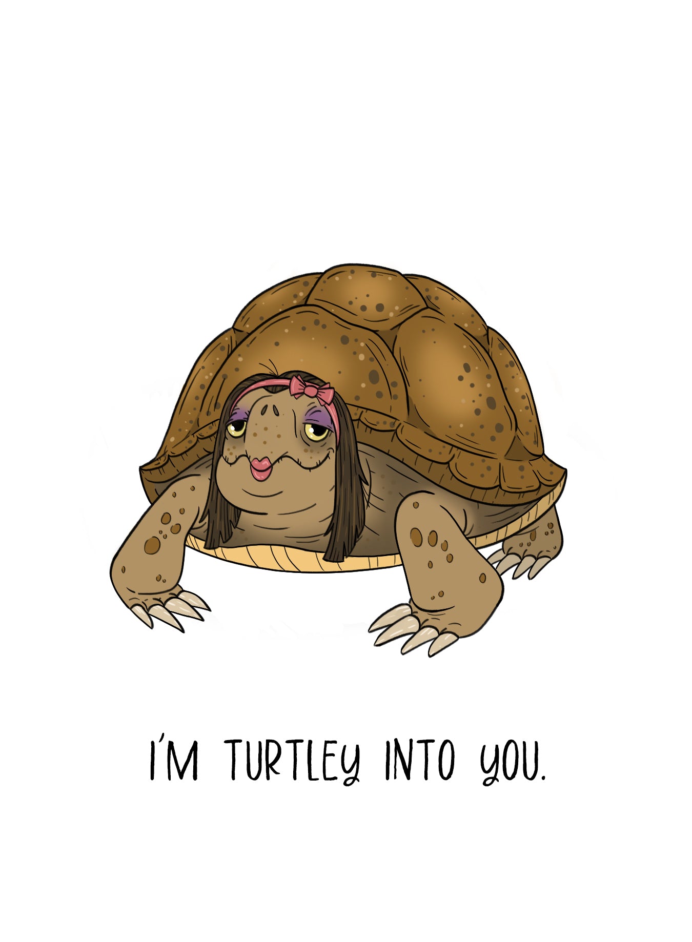 Funny Turtle Romance Greeting Card