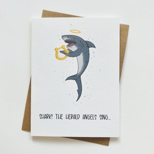 Funny Shark Christmas Greeting Card