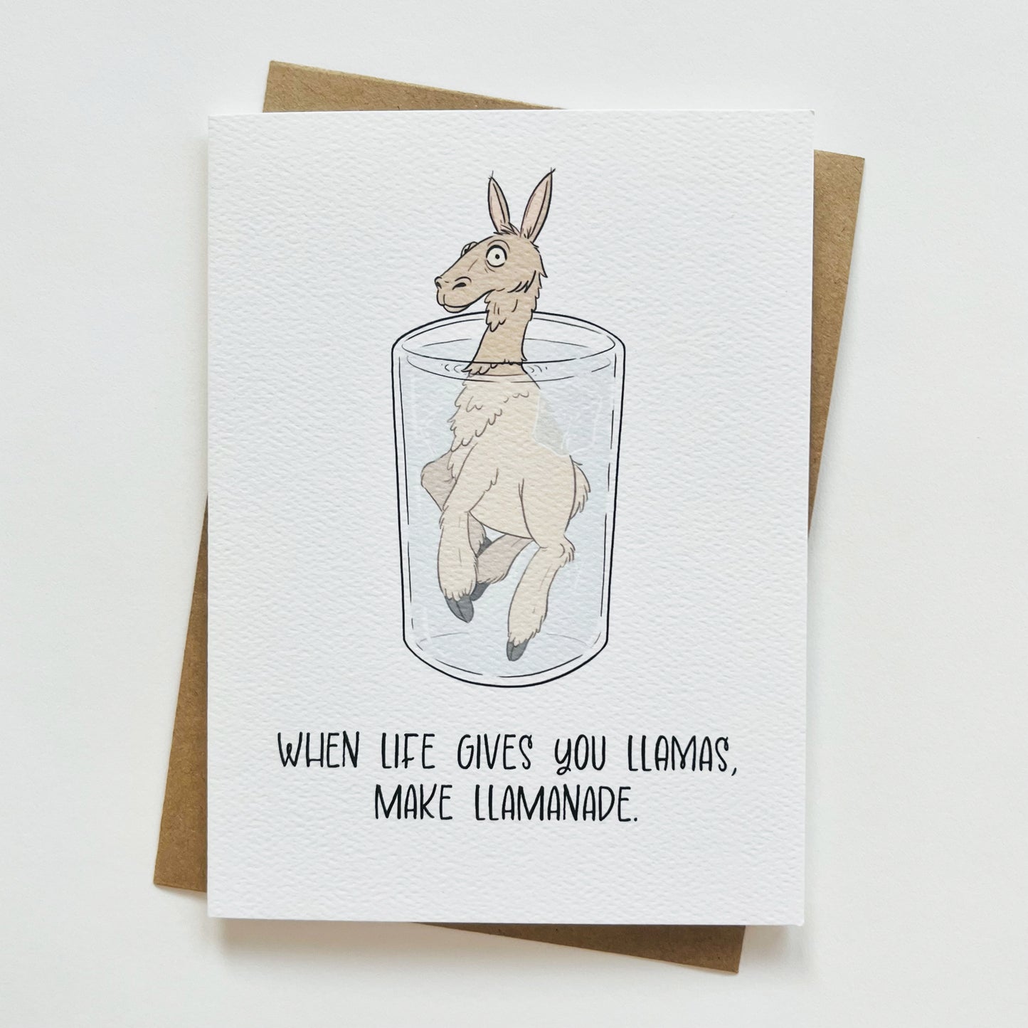 Funny Llama Get-Well-Soon/Sympathy Greeting Card