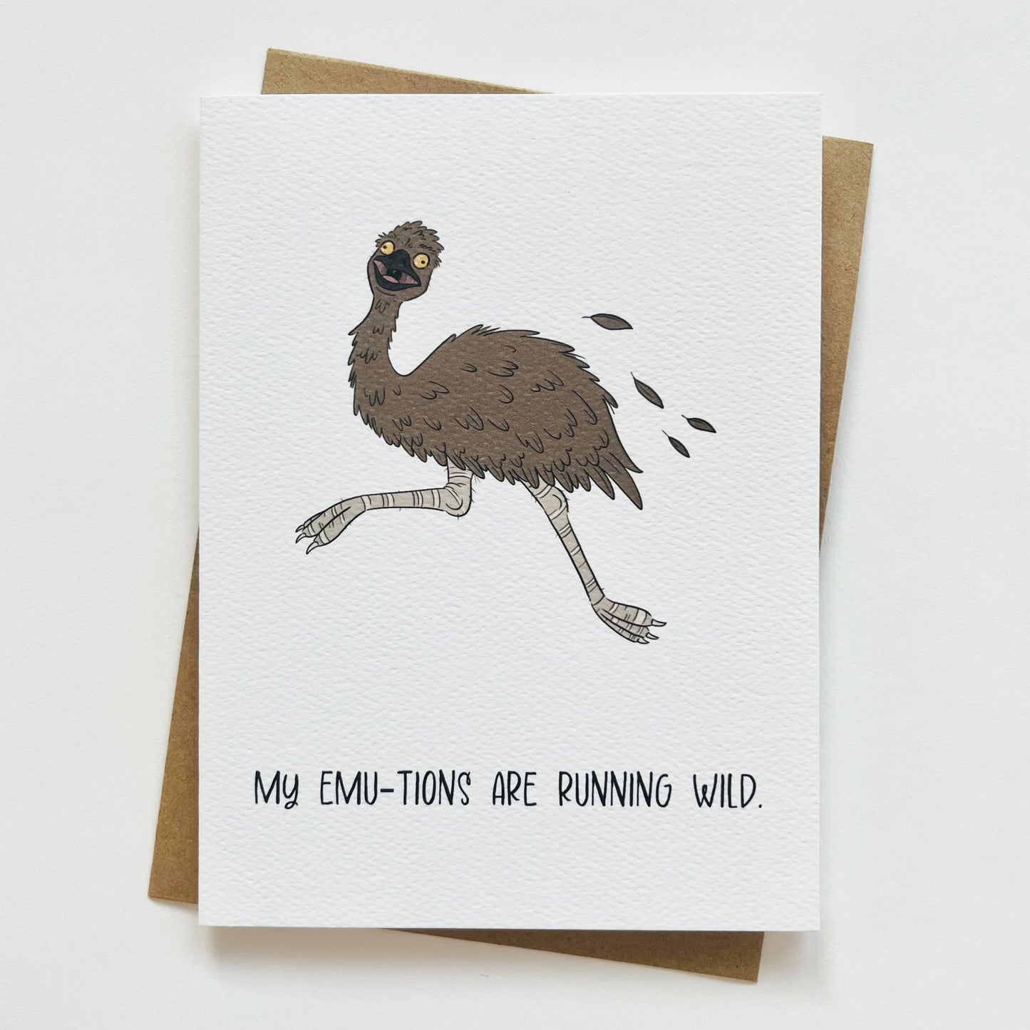 Funny Emu Romance Greeting Card