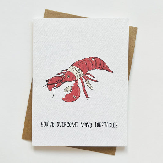 Funny Lobster Get-Well-Soon/Sympathy Greeting Card