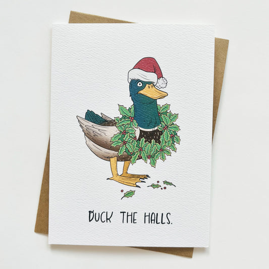 Funny Duck Christmas Card