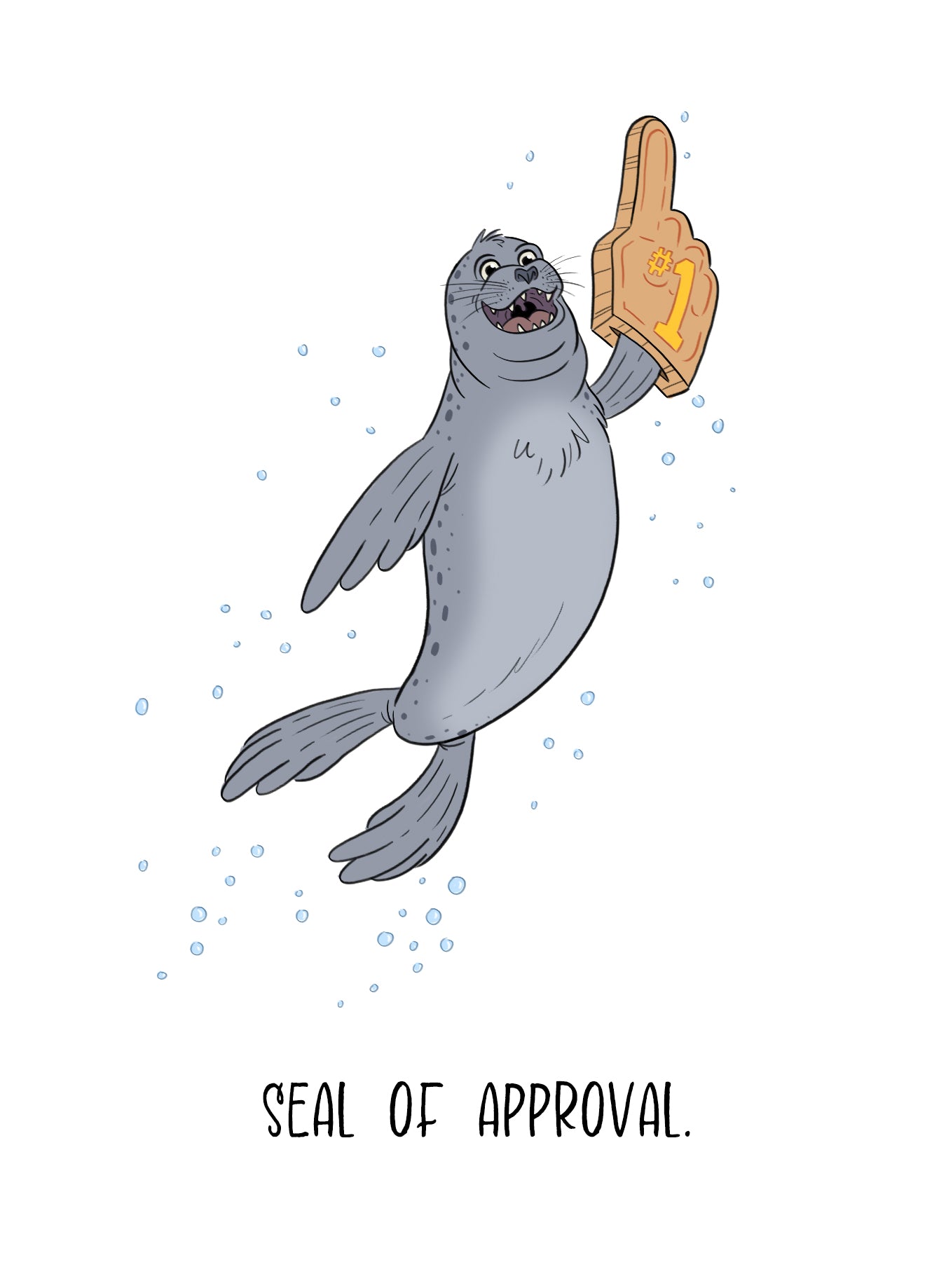 Cute Seal Encouragement/Appreciation Greeting Card