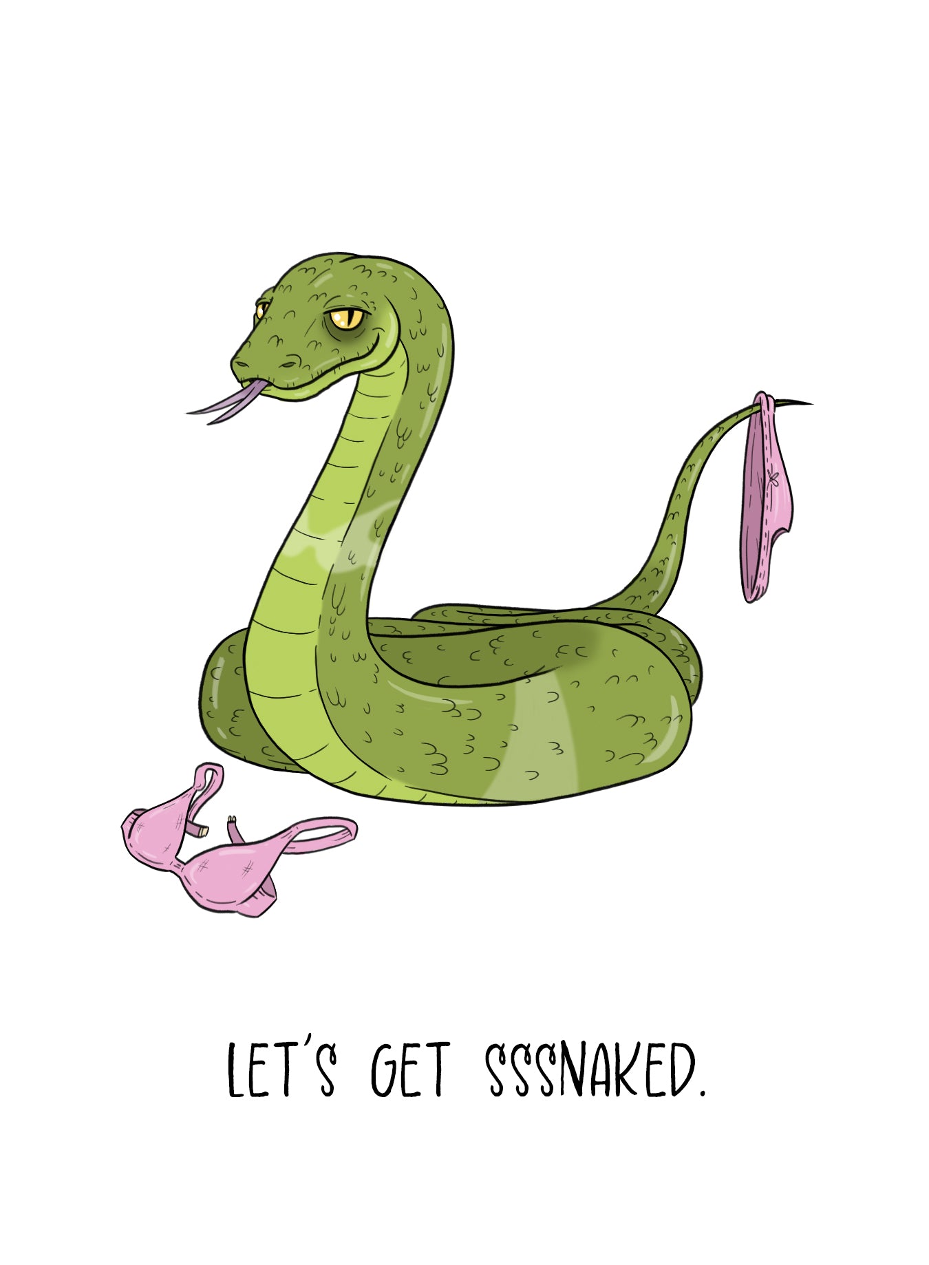 Sexy Snake Greeting Card